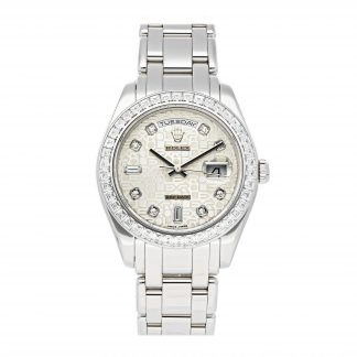 Rolex Super Clone Watch : Day-Date Masterpiece 18956BR SLV JUB PRL