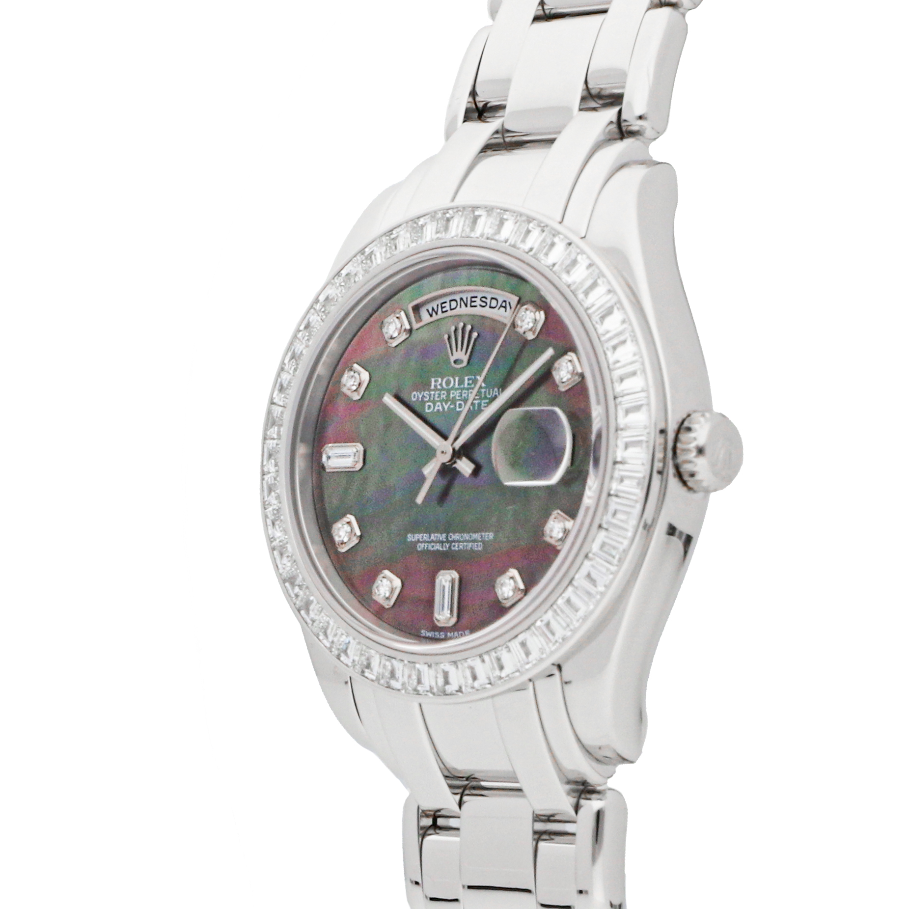 Rolex Super Clone Watch : Day-Date 18956BR BLK MOP RD BG PRL - Image 3