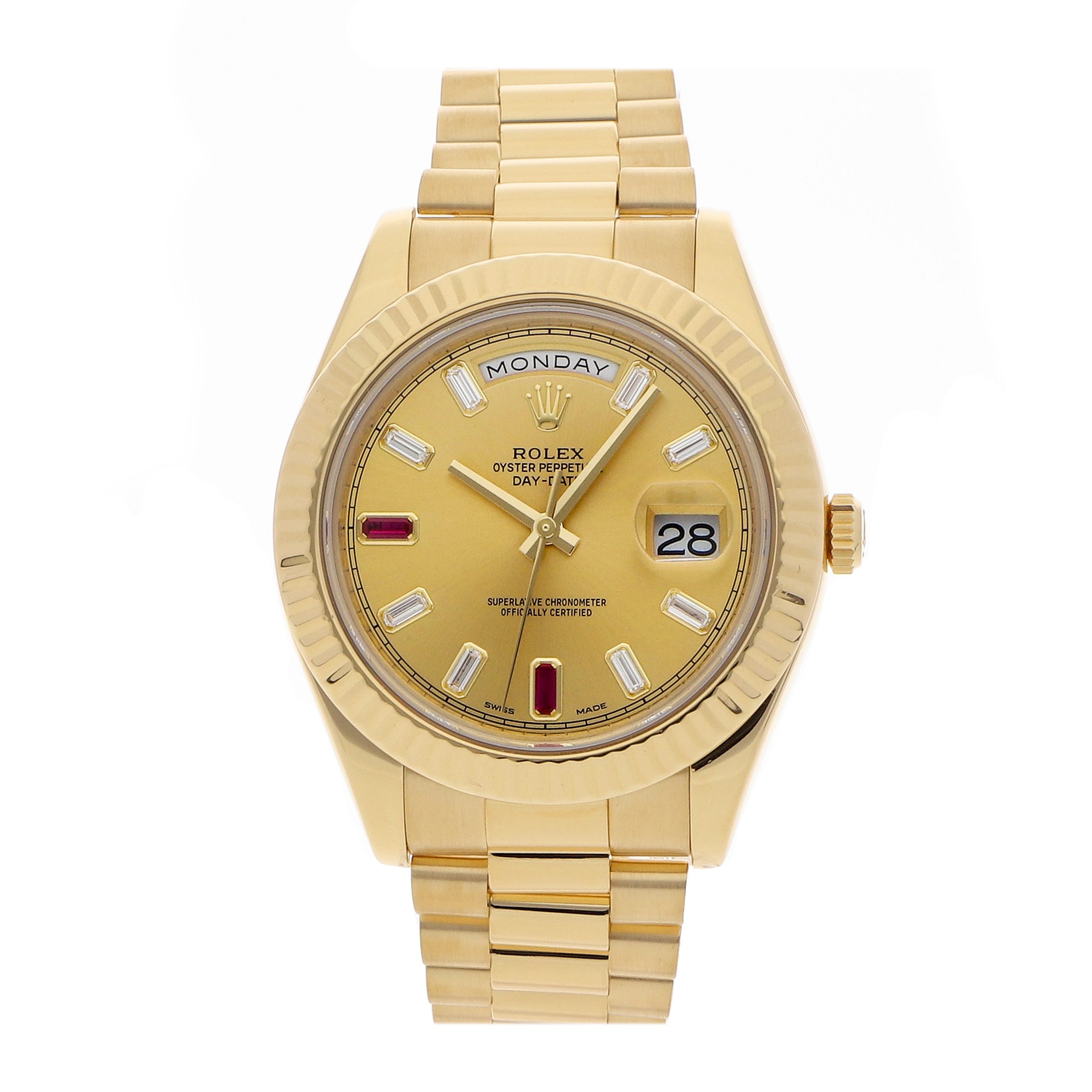 Rolex Super Clone Watch : Day-Date II 218238 CHP BG DI RBY PRS
