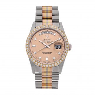 Rolex Super Clone Watch : Day-Date Tridor 18349BIC PNK RD BG PRS