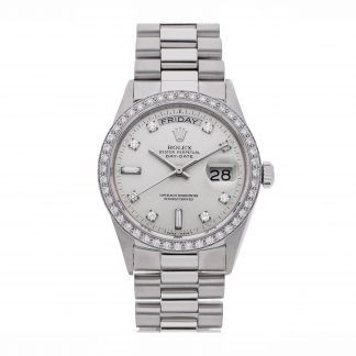 Rolex Super Clone Watch : Day-Date 18046 SLV BG RD DI PRS