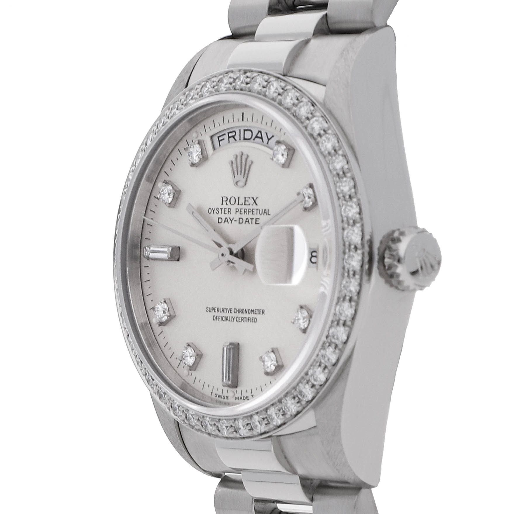 Rolex Super Clone Watch : Day-Date 18046 SLV BG RD DI PRS - Image 3
