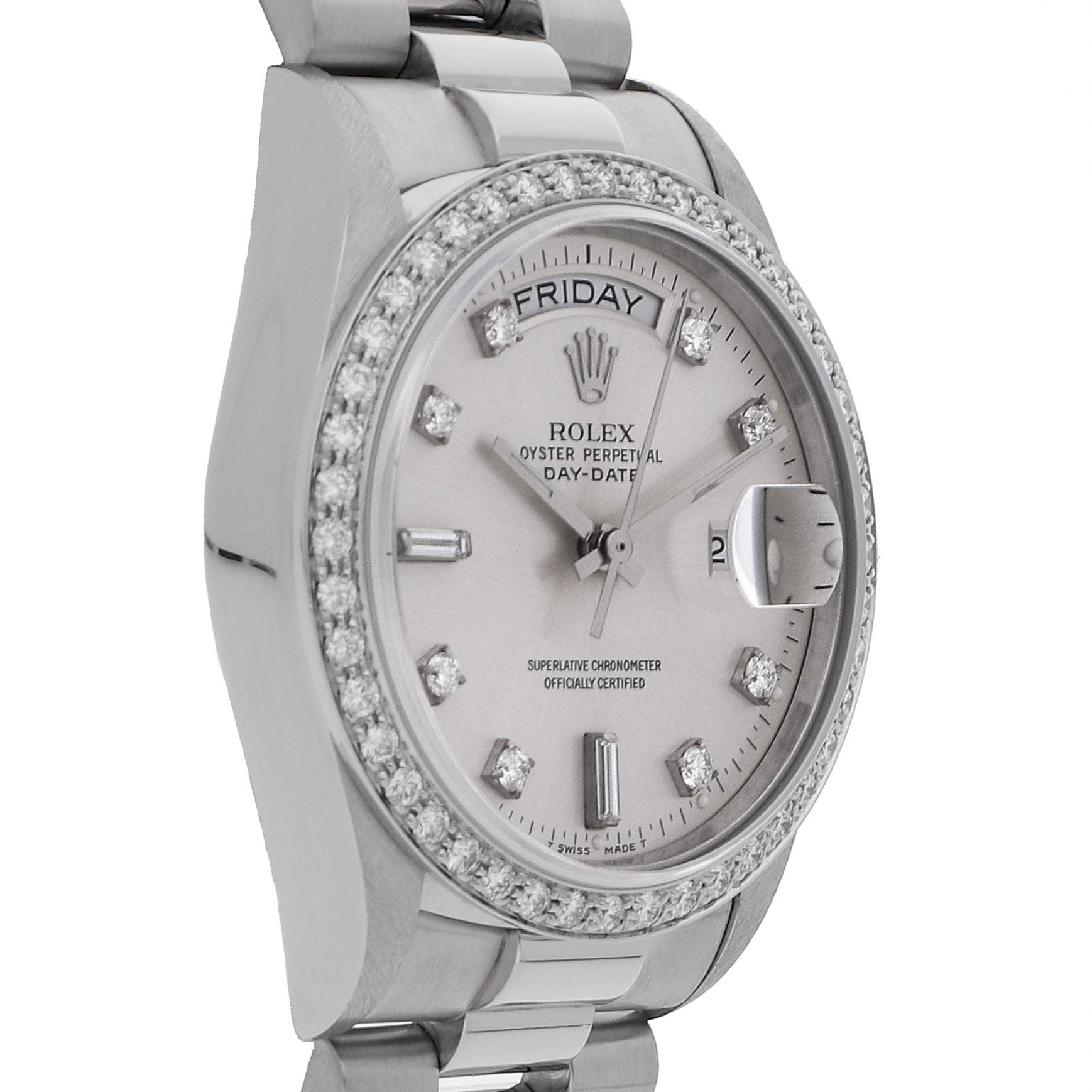 Rolex Super Clone Watch : Day-Date 18046 SLV BG RD DI PRS - Image 2