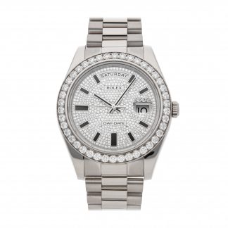 Rolex Super Clone Watch : Day-Date II 218349 PV BLK EN PRS
