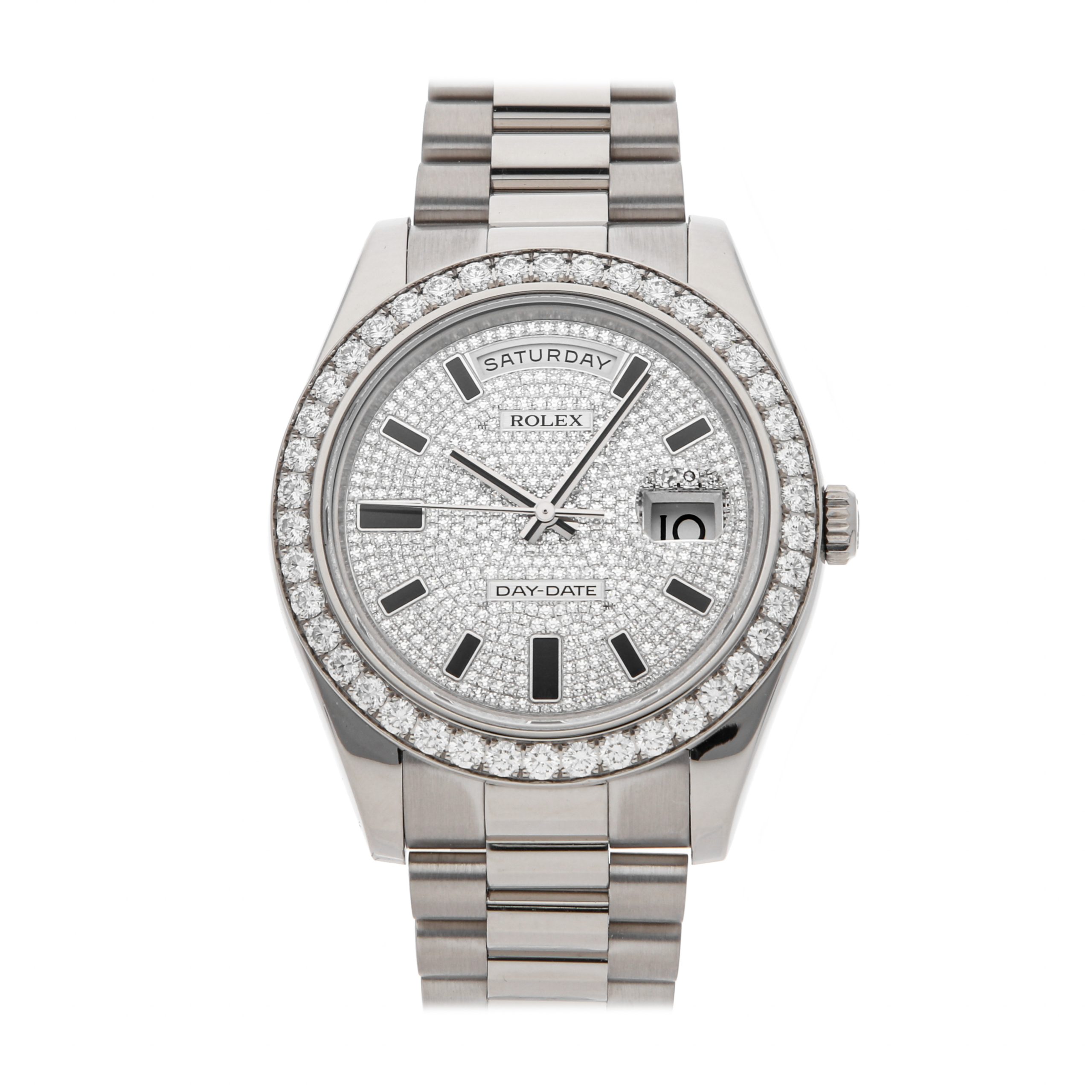 Rolex Super Clone Watch : Day-Date II 218349 PV BLK EN PRS