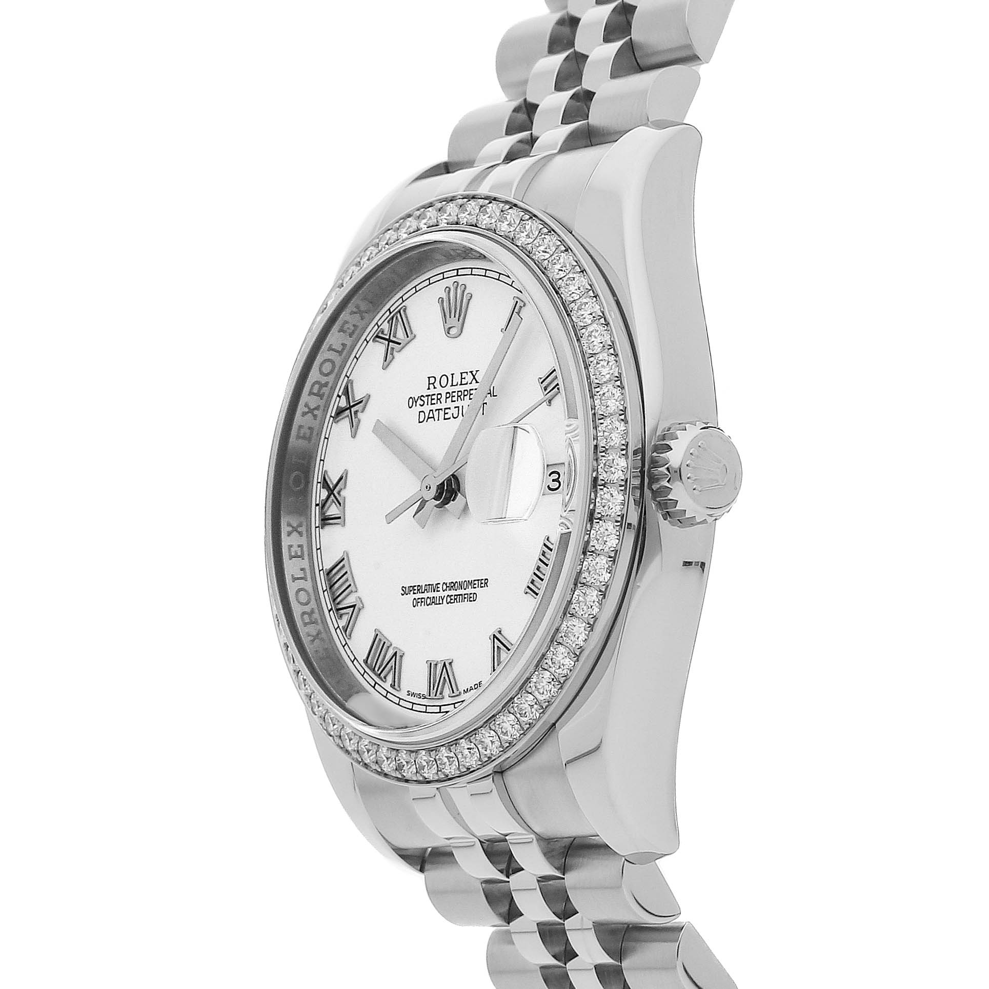 Rolex Super Clone Watch : Datejust 116244 WHT ROM JUB - Image 3