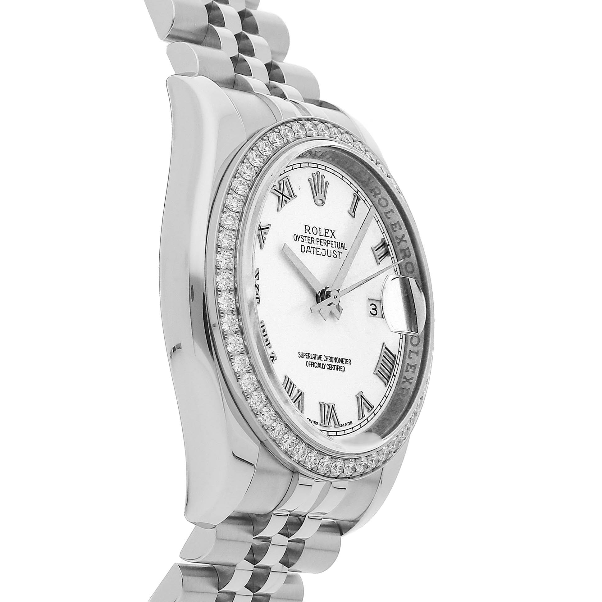 Rolex Super Clone Watch : Datejust 116244 WHT ROM JUB - Image 2