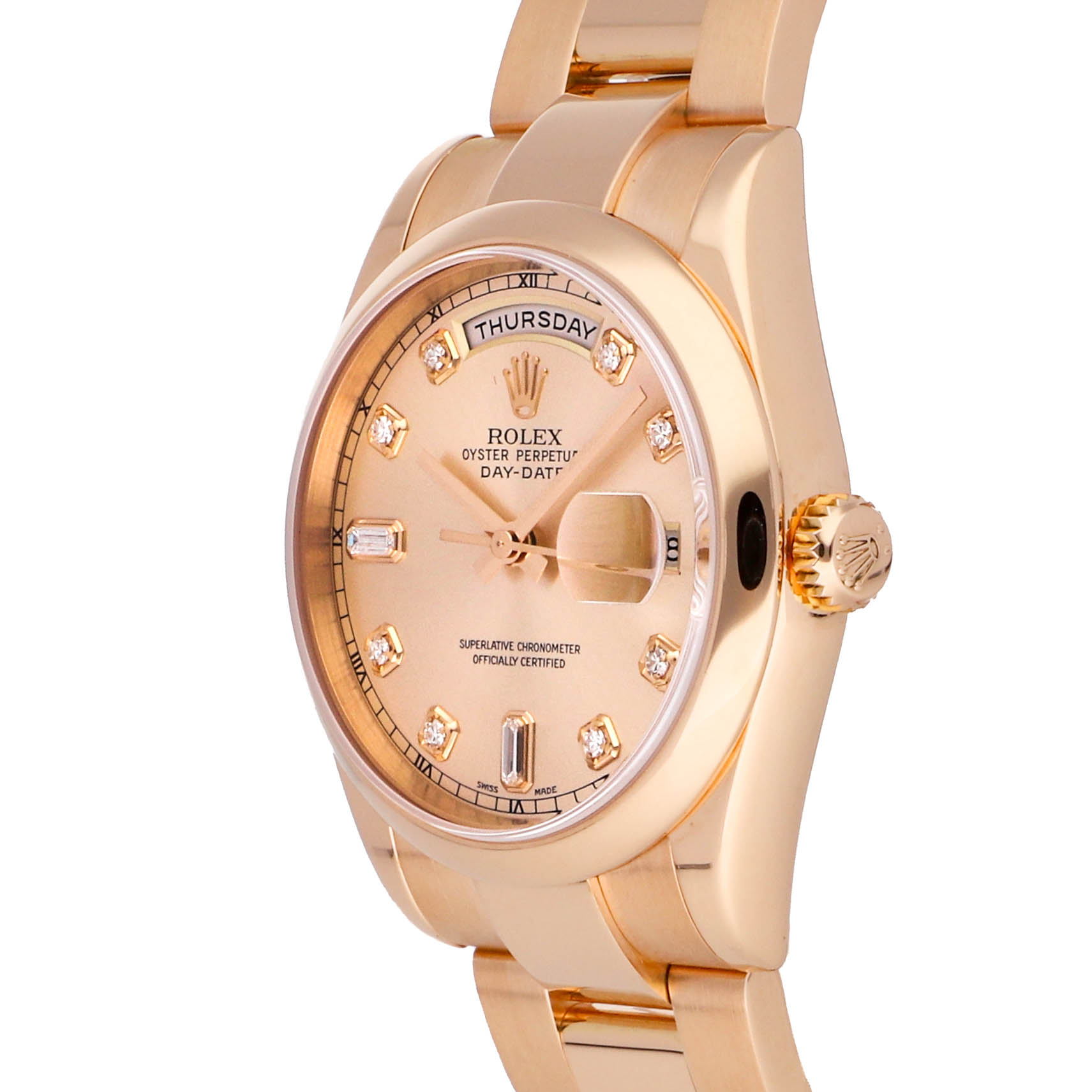 Rolex Super Clone Watch : Day-Date 118205 PNK RD BG OYS - Image 3