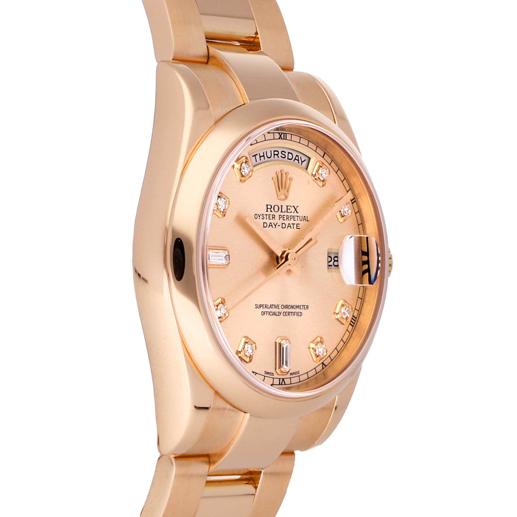 Rolex Super Clone Watch : Day-Date 118205 PNK RD BG OYS - Image 2