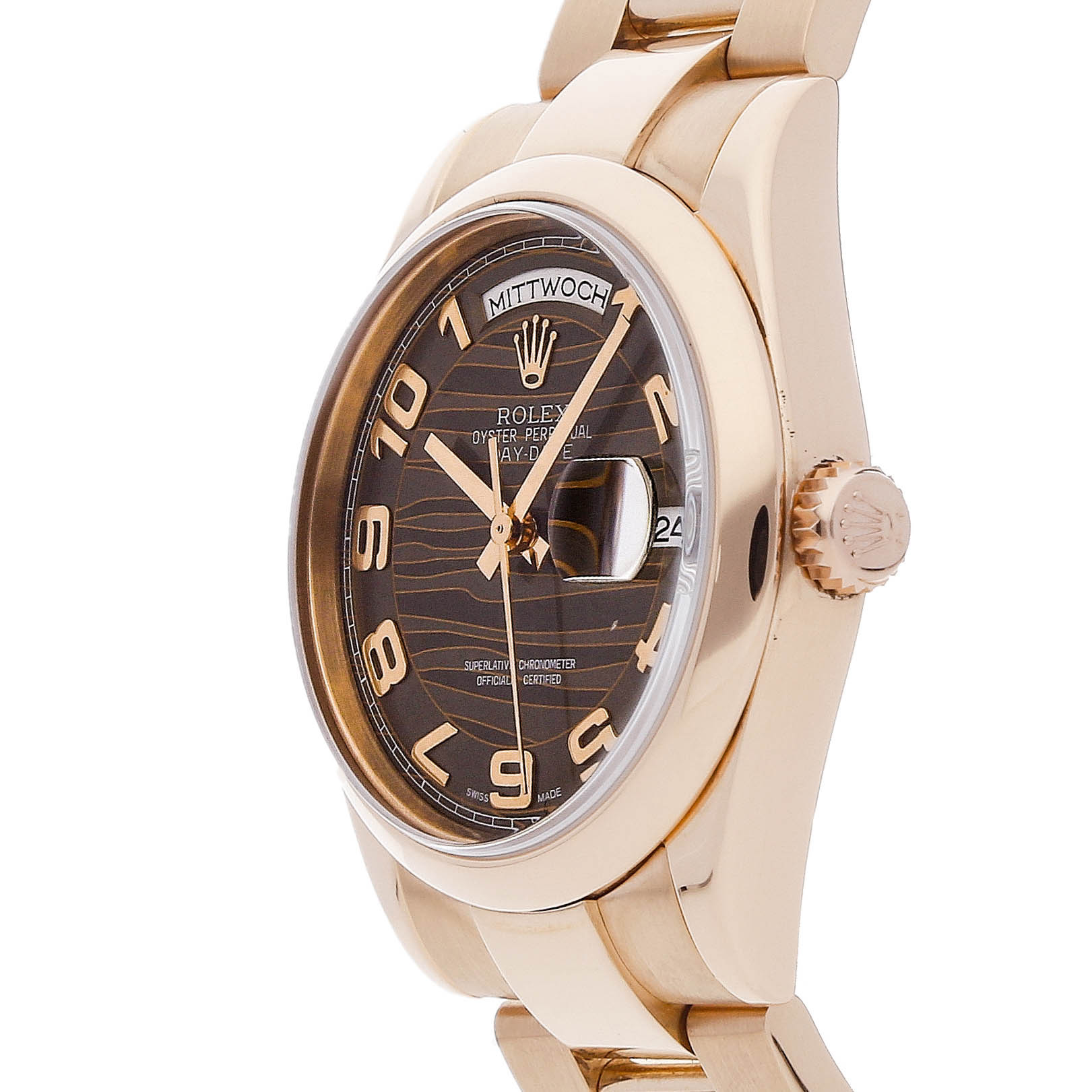 Rolex Super Clone Watch : Day-Date 118205 BRZ WAV OYS - Image 3