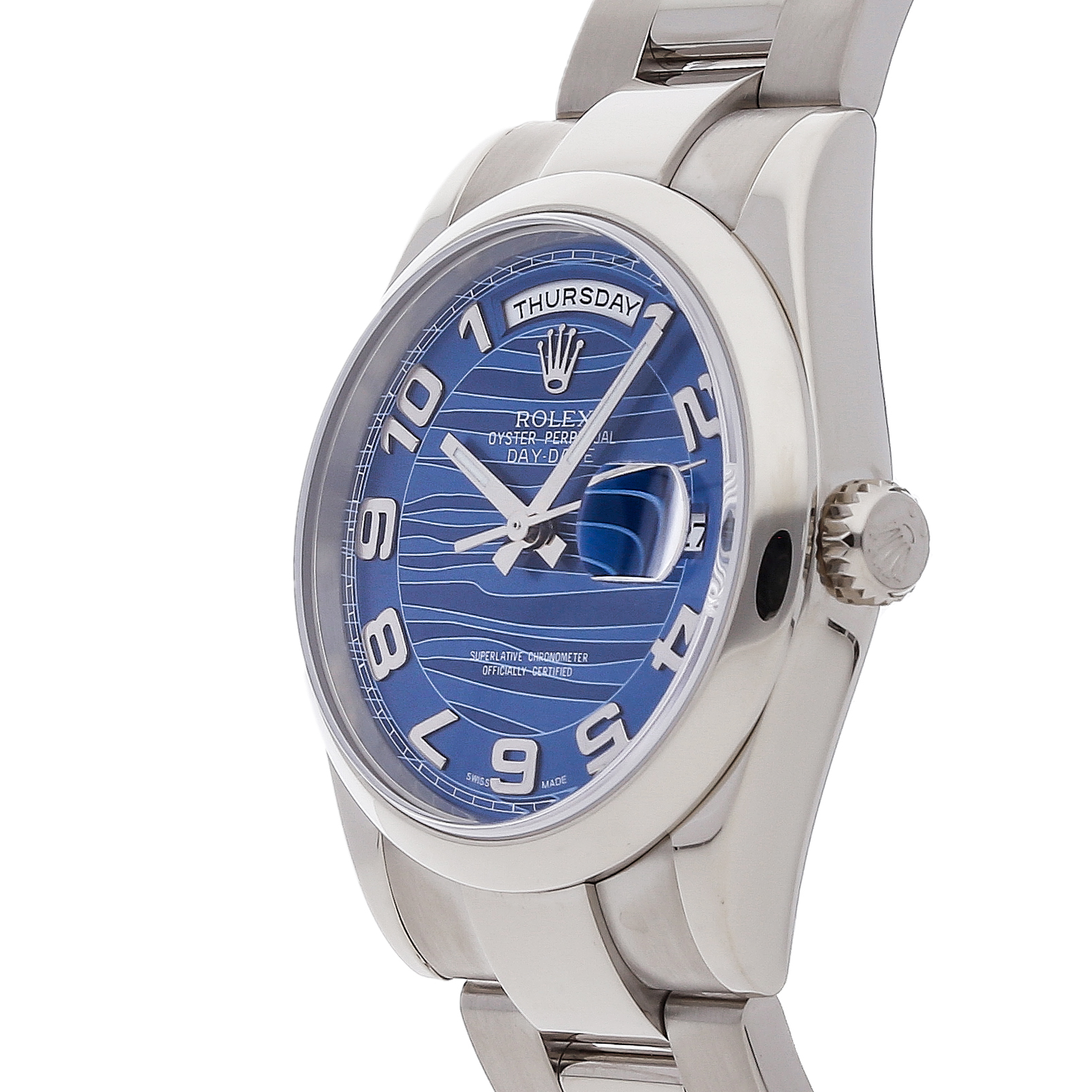 Rolex Super Clone Watch : Day-Date 118209 BLU WAV AR OYS - Image 3