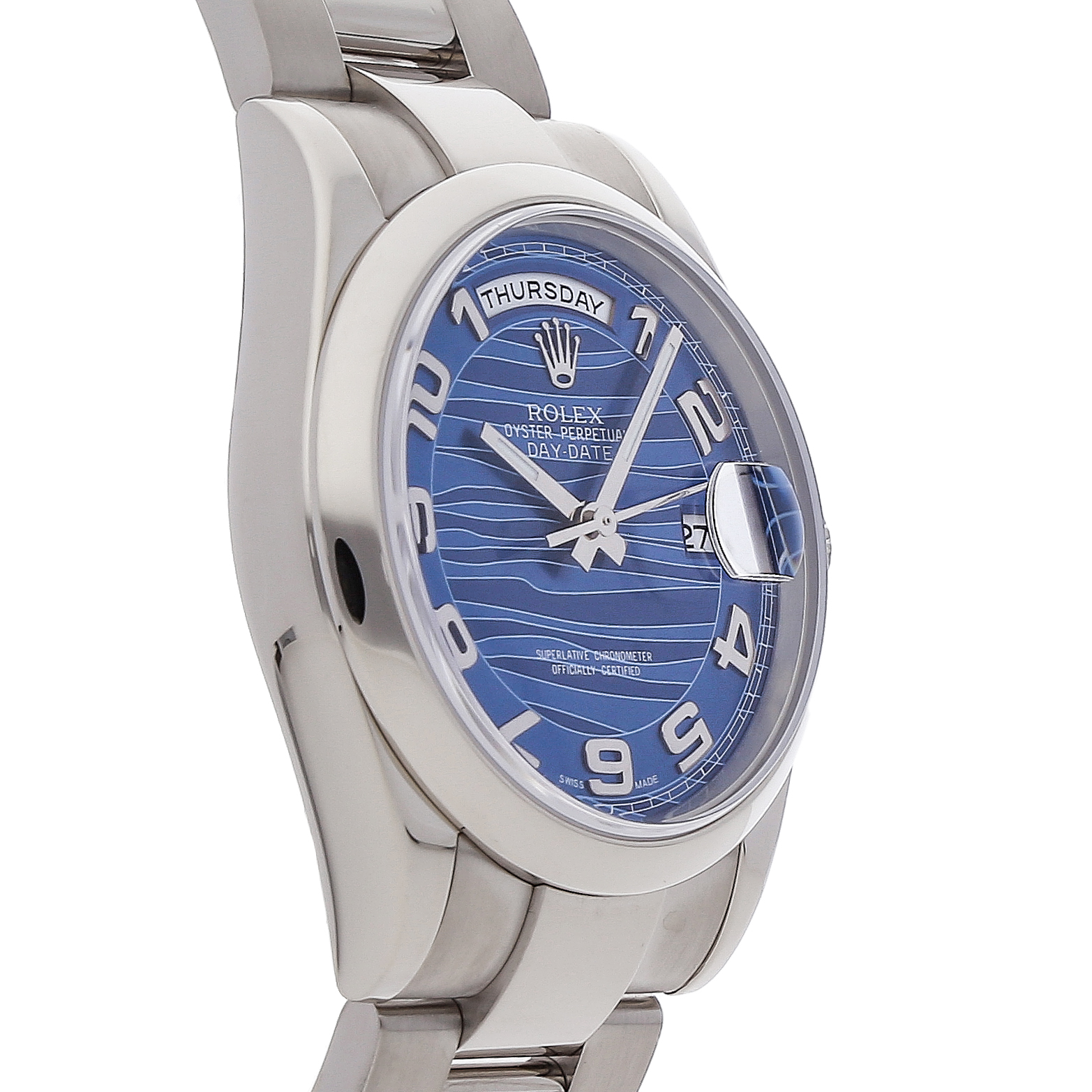 Rolex Super Clone Watch : Day-Date 118209 BLU WAV AR OYS - Image 2