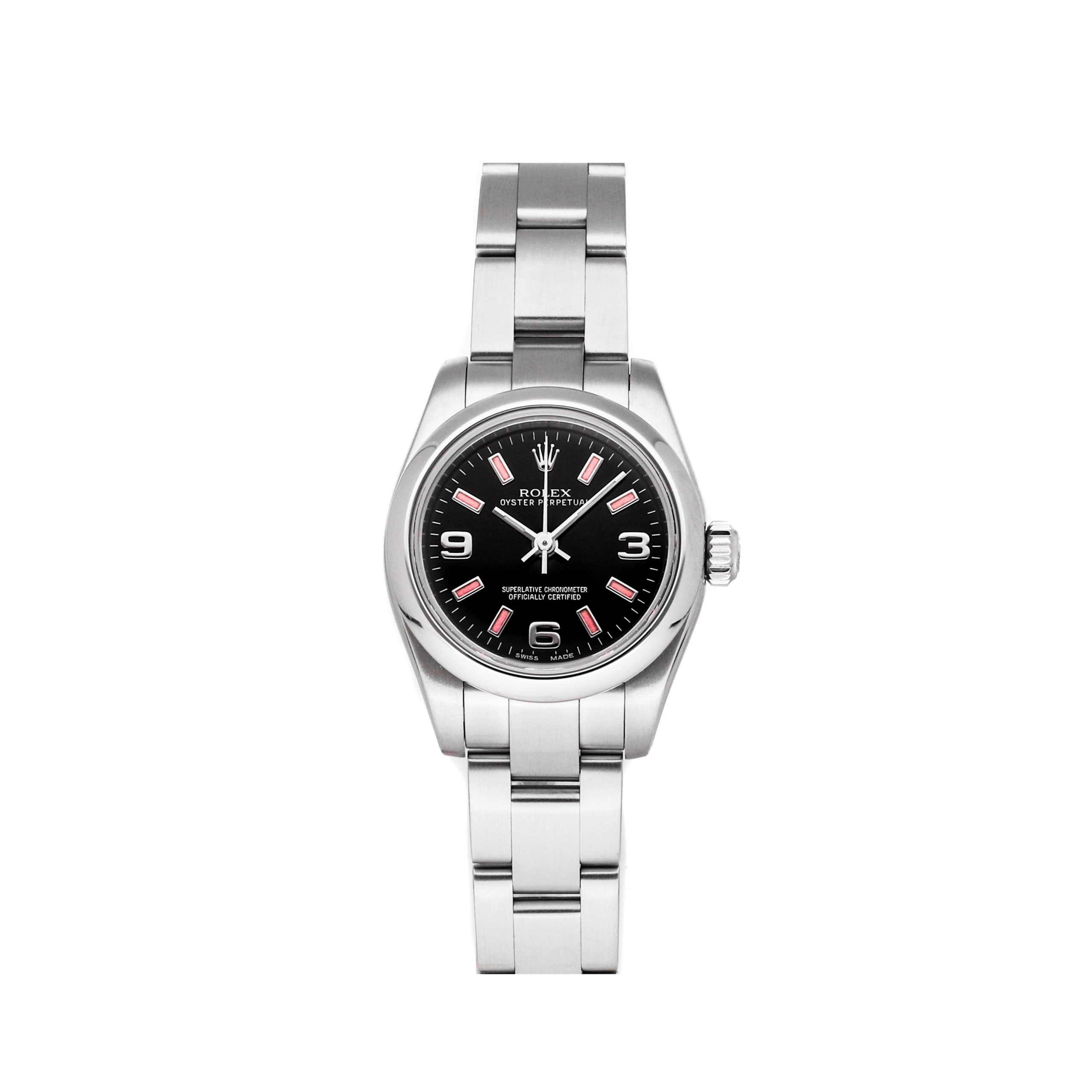 Rolex Super Clone Watch : Oyster Perpetual 176200 BLK PNK IX AR OYS