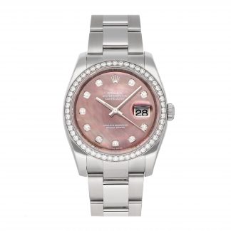 Rolex Super Clone Watch : Datejust 116244 BLK MOP DIA OYS