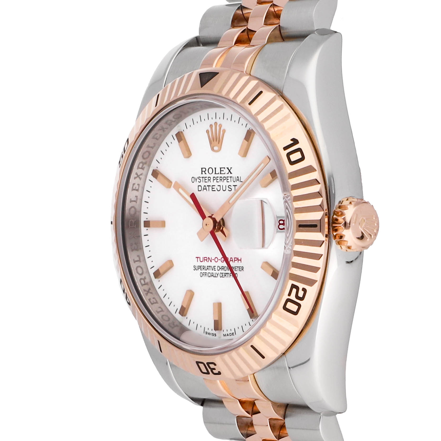 Rolex Super Clone Watch : Datejust Turn-O-Graph 116261 WHT IX JUB - Image 3