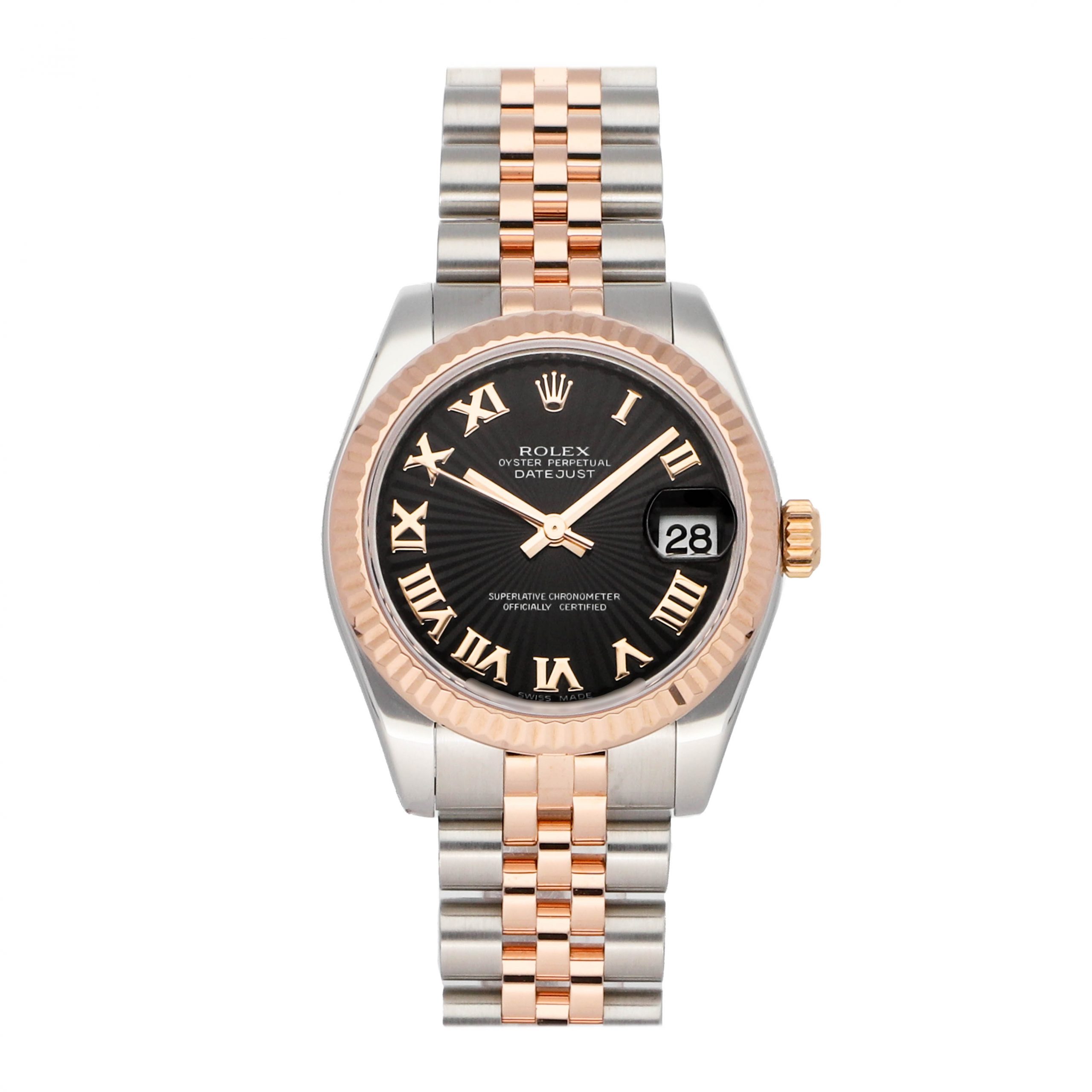 Rolex Super Clone Watch : Datejust 178271 BLK SUN ROM JUB