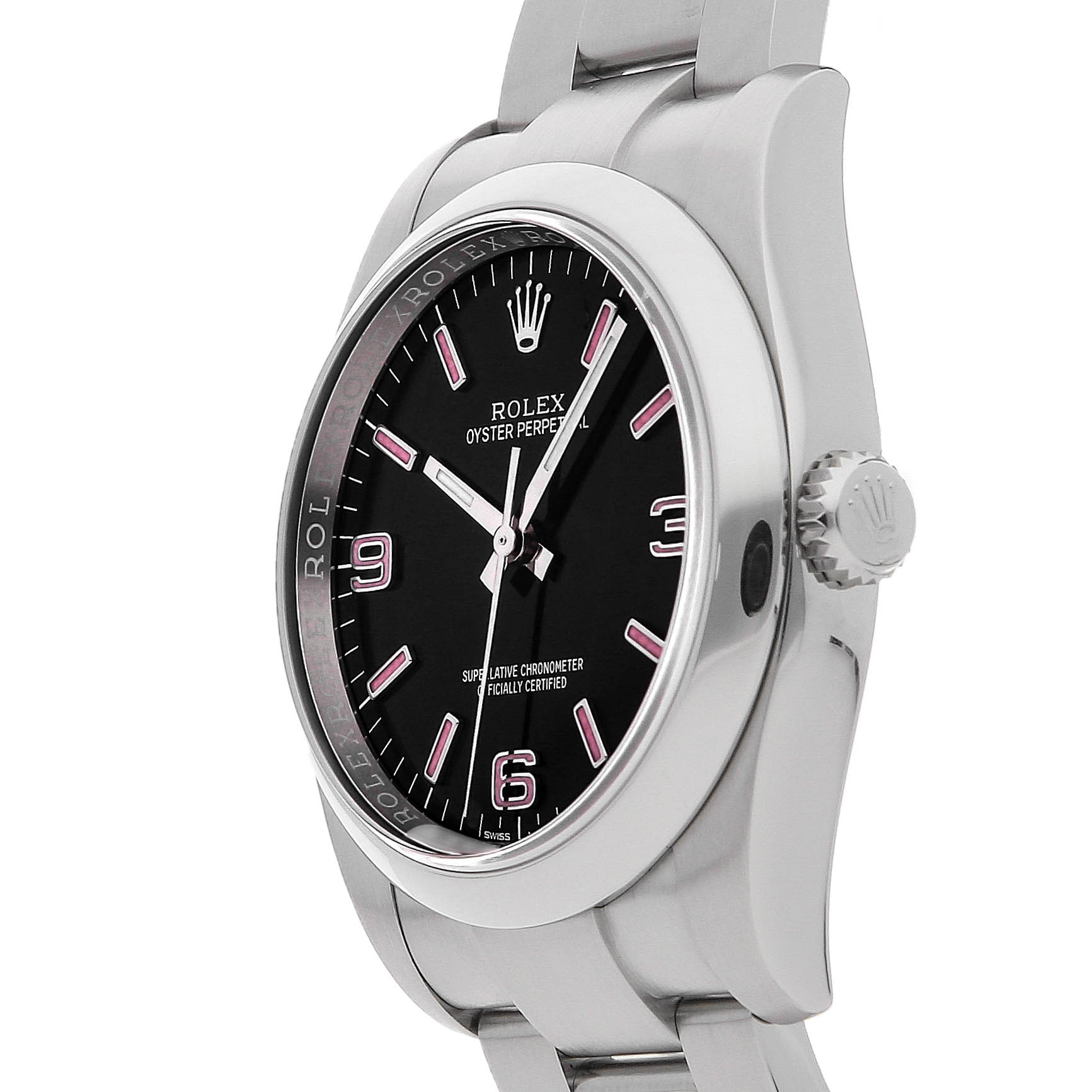 Rolex Super Clone Watch : Oyster Perpetual 116000 BLK PNK OYS - Image 3
