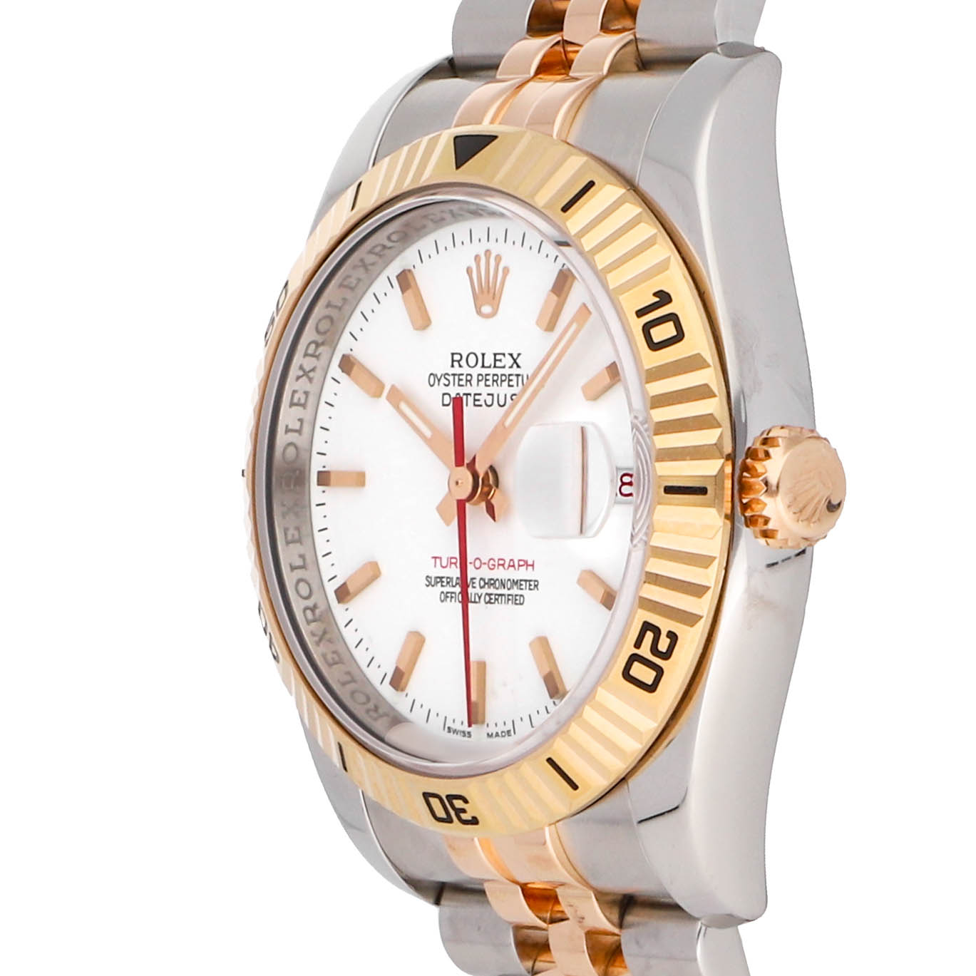 Rolex Super Clone Watch : Datejust Turn-O-Graph 116261 WHT IX JUB - Image 3