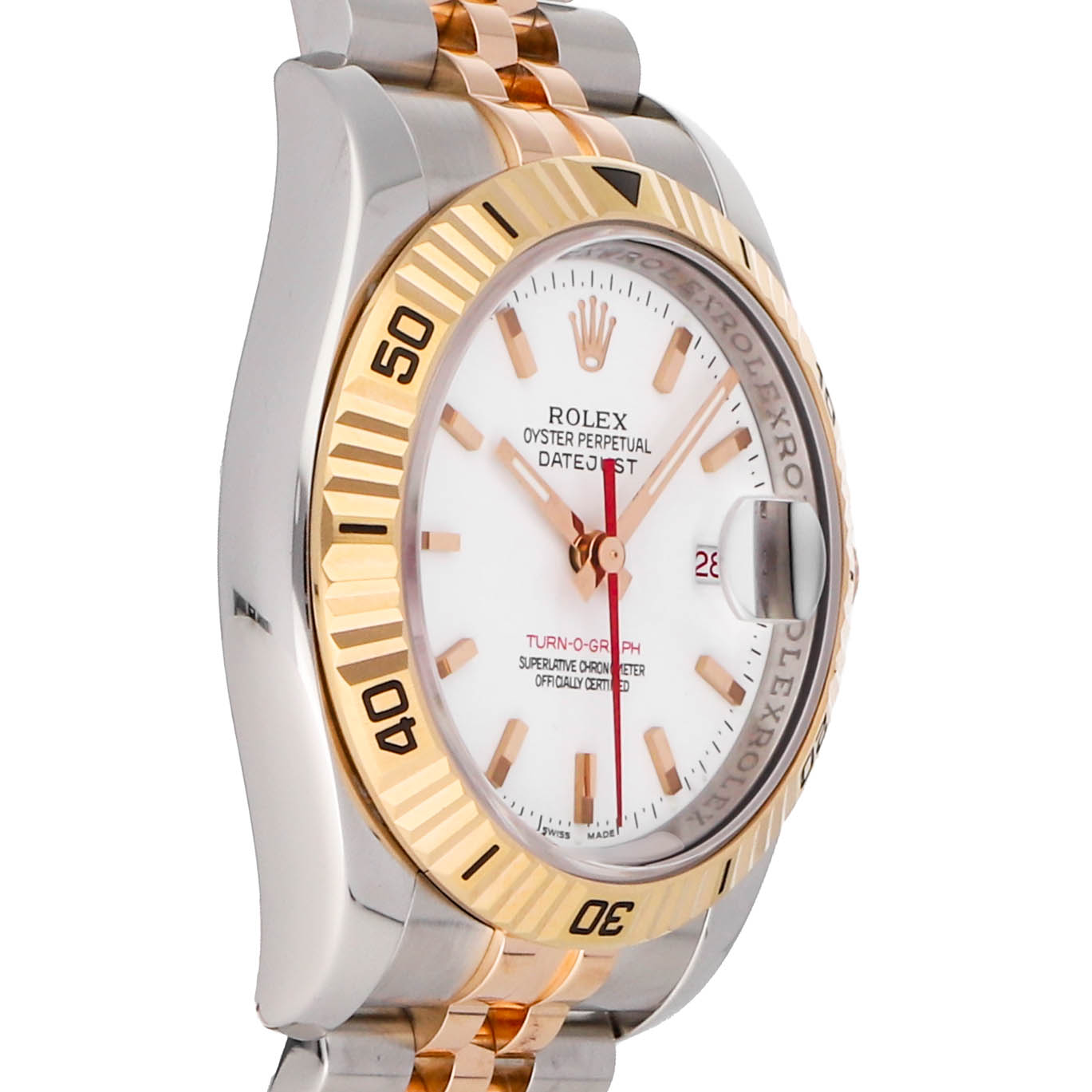 Rolex Super Clone Watch : Datejust Turn-O-Graph 116261 WHT IX JUB - Image 2