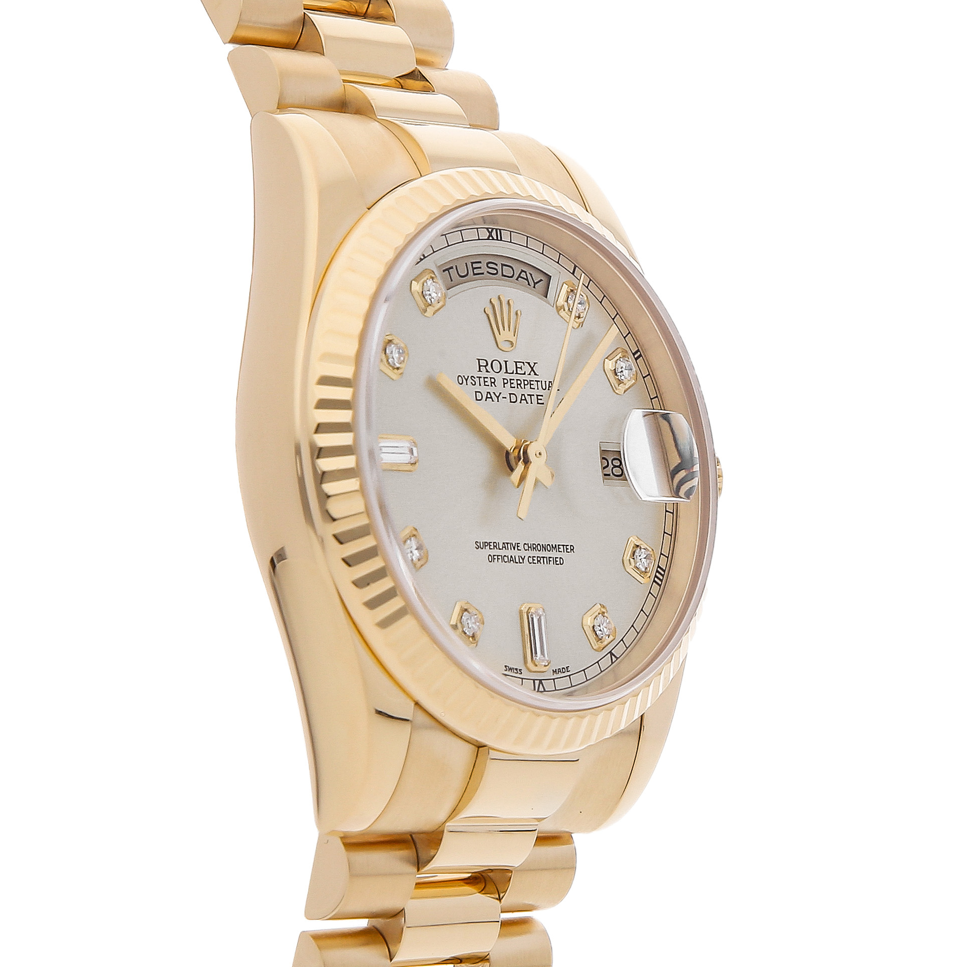 Rolex Super Clone Watch : Day-Date YG 118238 SLV DIA PRS - Image 2