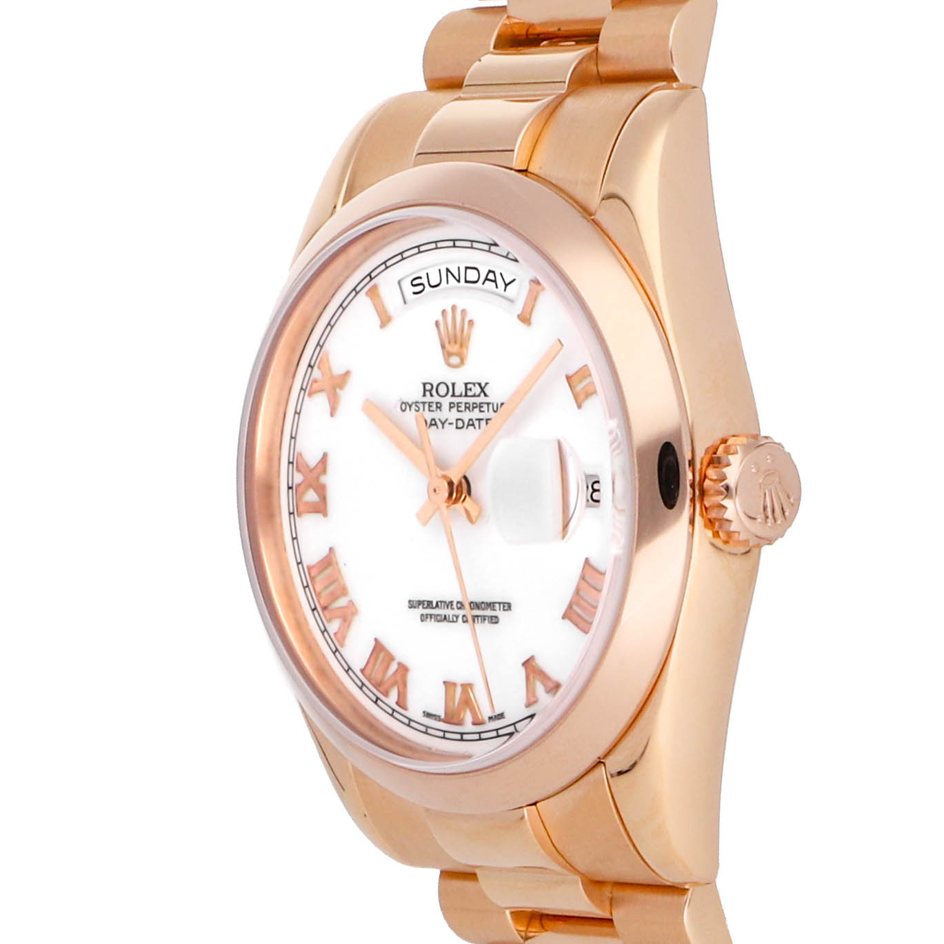 Rolex Super Clone Watch : Day-Date 118205 WHT ROM PRS - Image 3