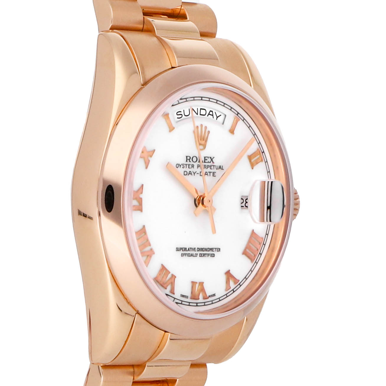 Rolex Super Clone Watch : Day-Date 118205 WHT ROM PRS - Image 2