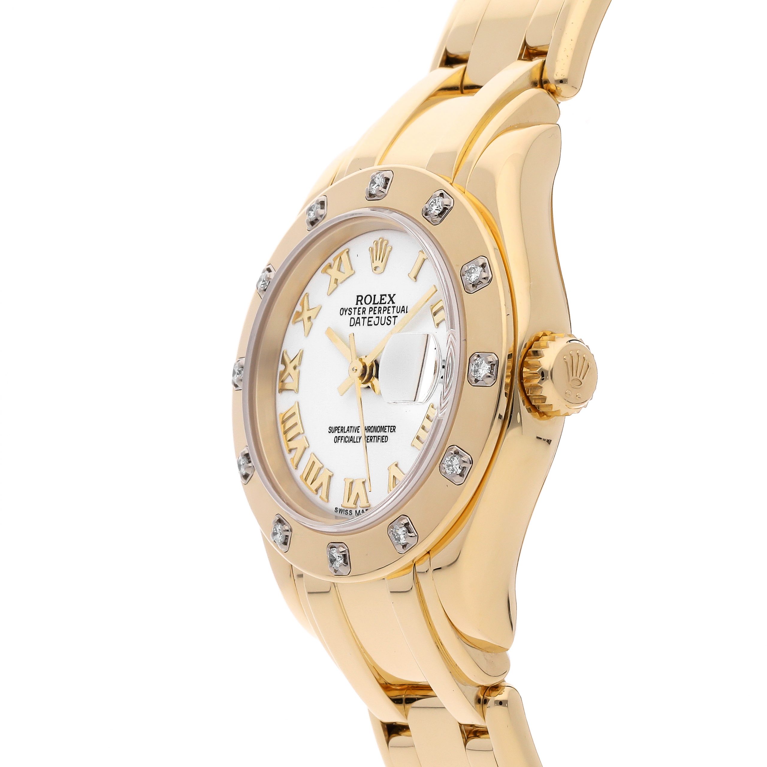 Rolex Super Clone Watch : Datejust Pearlmaster 69318 WHT ROM PRL - Image 3