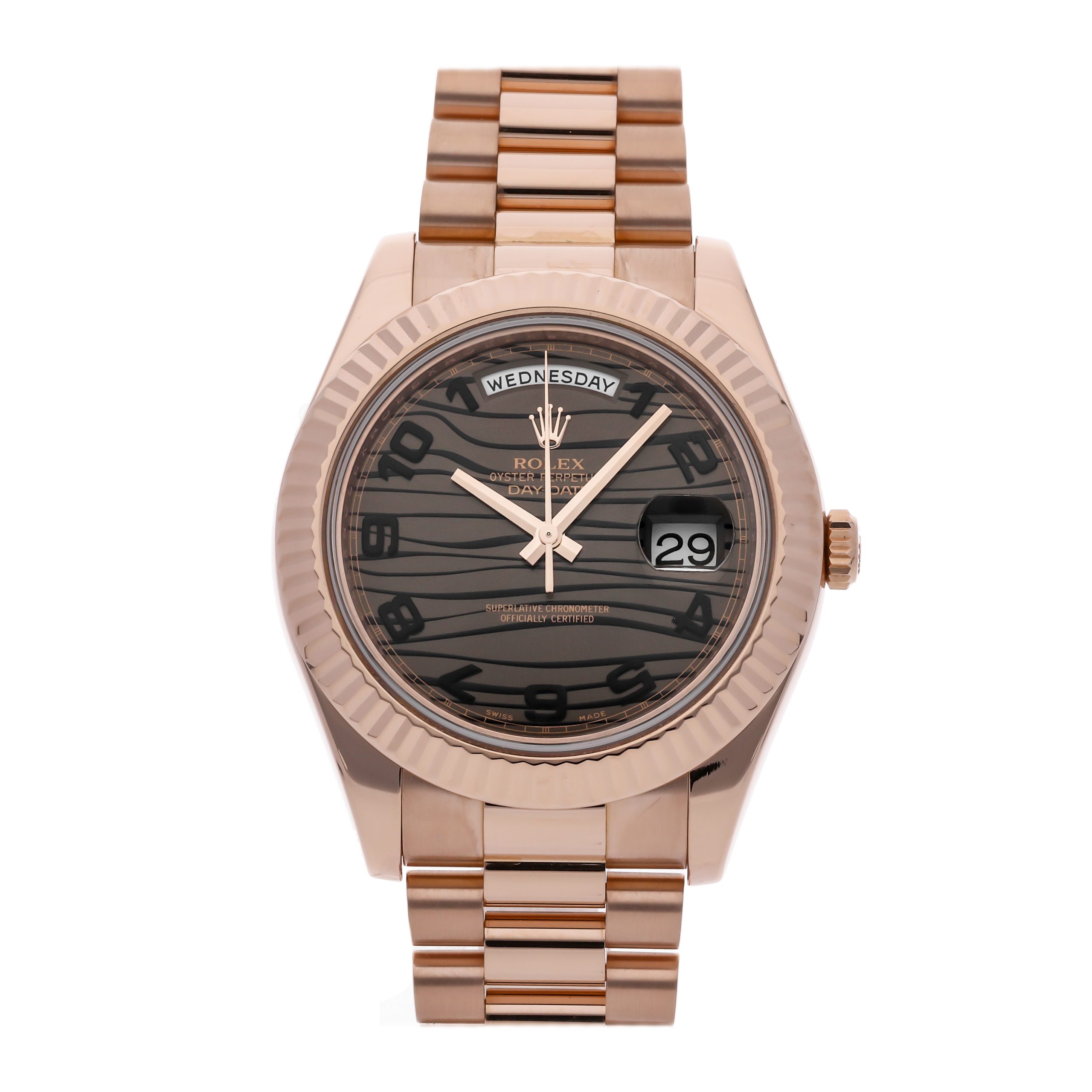 Rolex Super Clone Watch : Day-Date II 218235 BRZ WAVE PRS