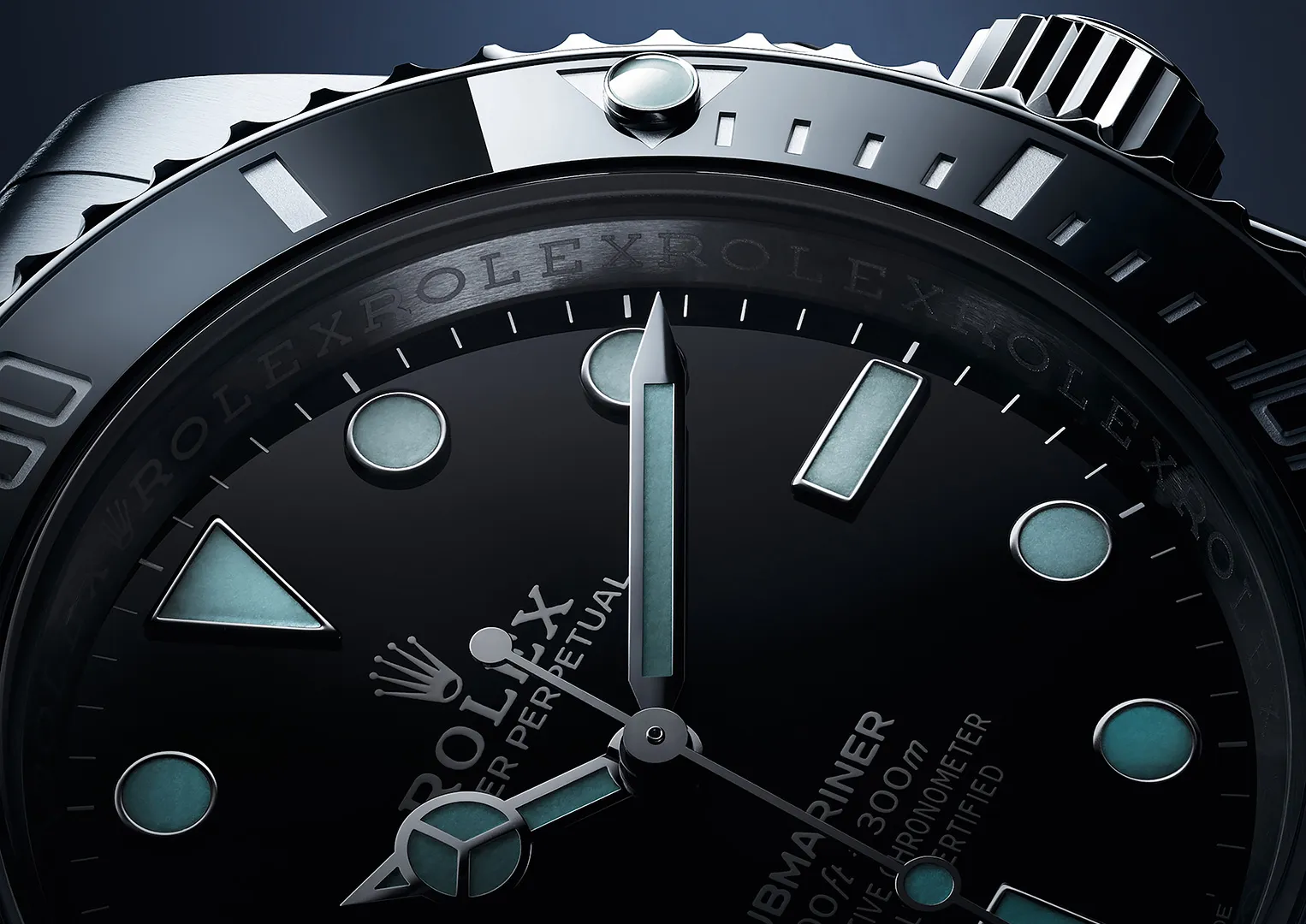Blue Super-Luminova Rolex Replica Dial Visibility